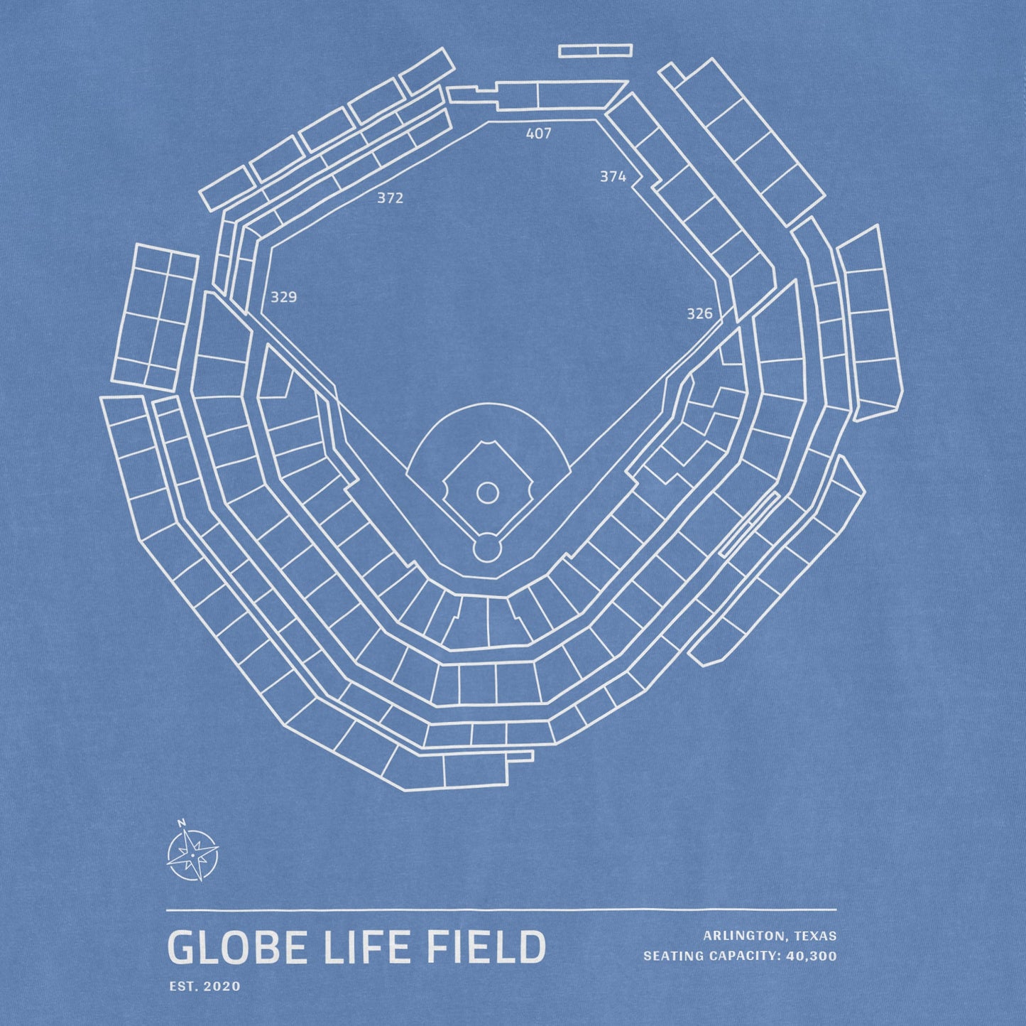 Globe Life Field - Stadium Collection | Comfort Colors Tee
