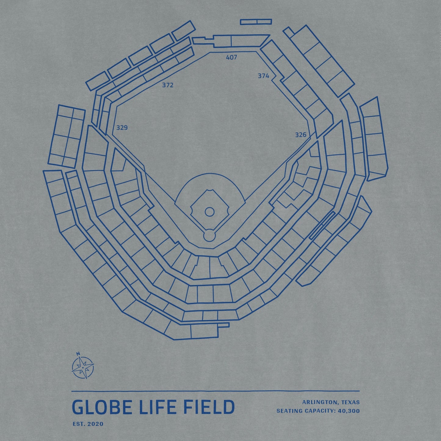 Globe Life Field - Stadium Collection | Comfort Colors Tee