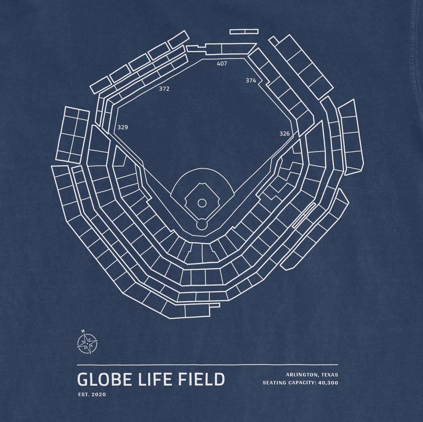 Globe Life Field - Stadium Collection | Comfort Colors Tee