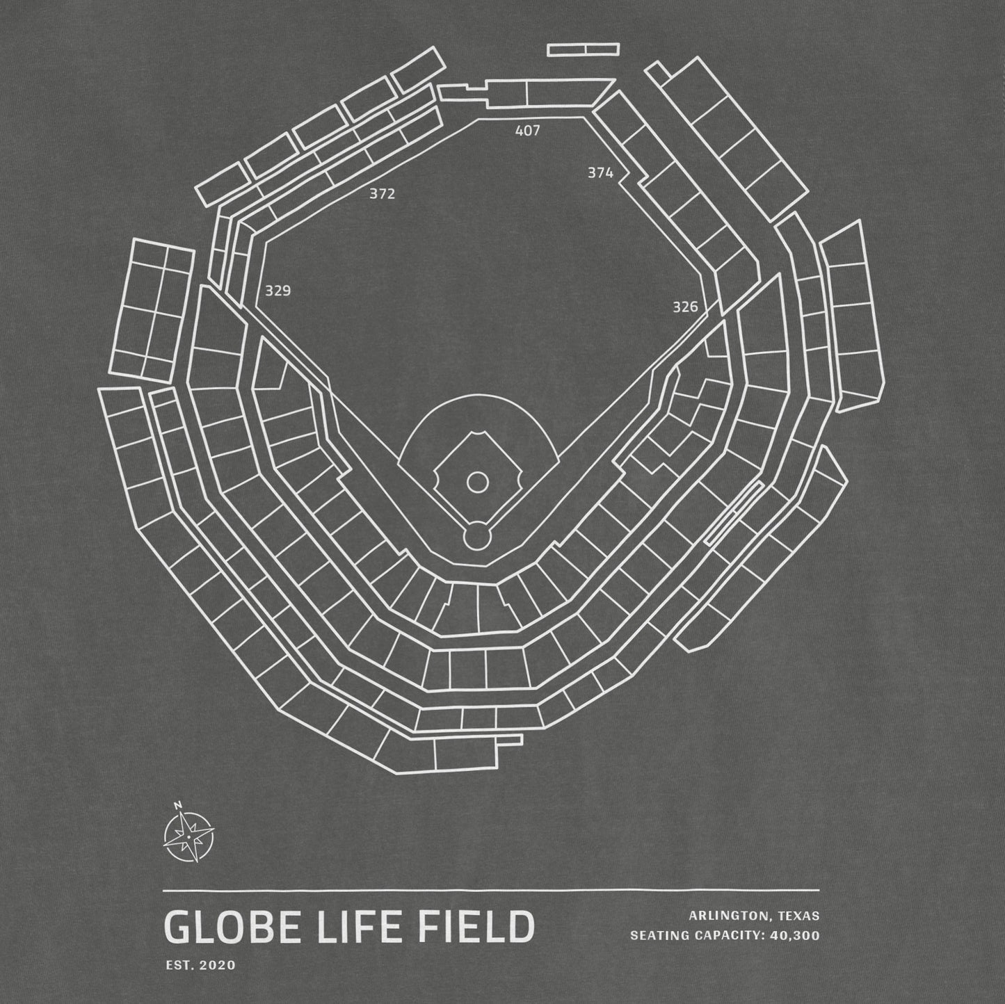 Globe Life Field - Stadium Collection | Comfort Colors Tee