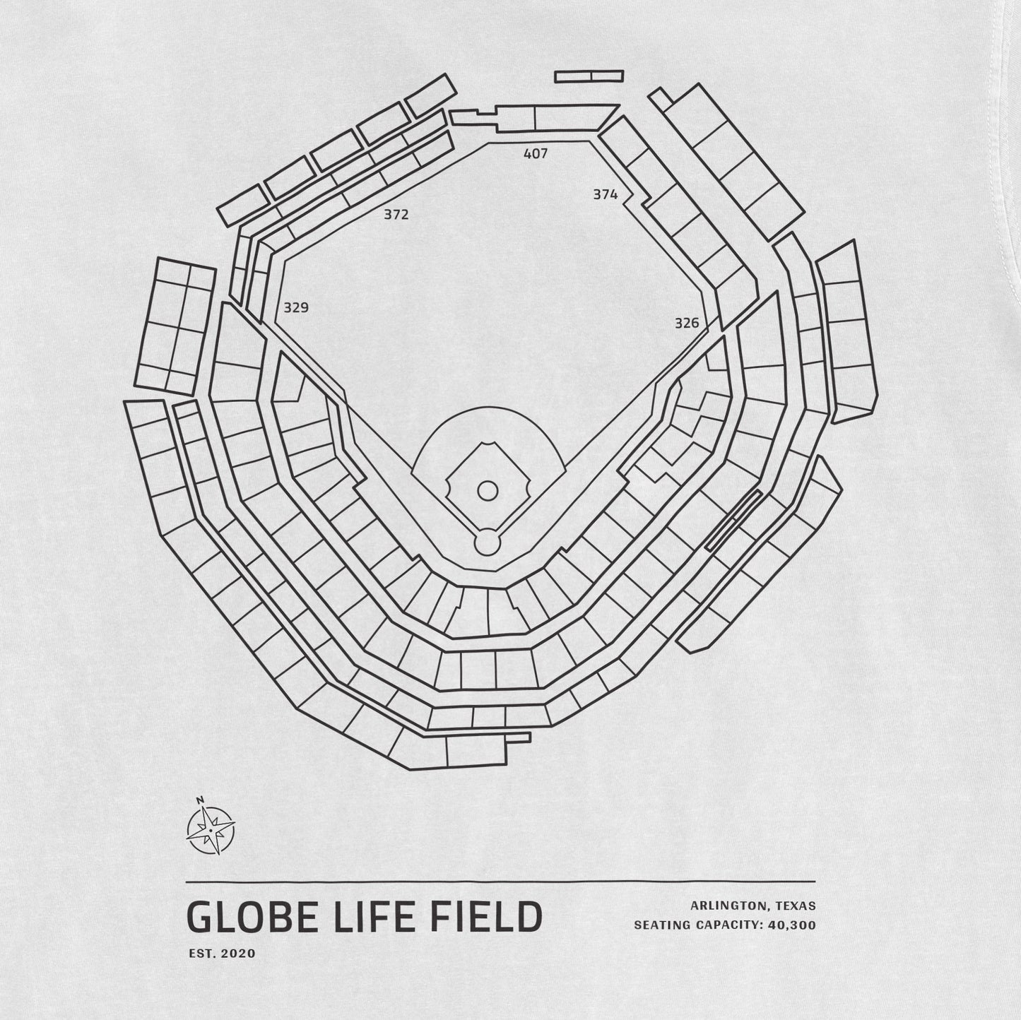 Globe Life Field - Stadium Collection | Comfort Colors Tee