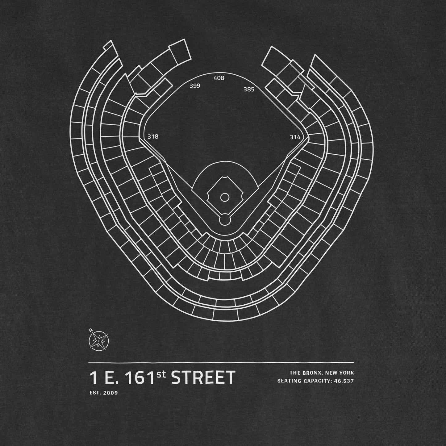 1 E 161st Street - Stadium Collection | Comfort Colors Tee