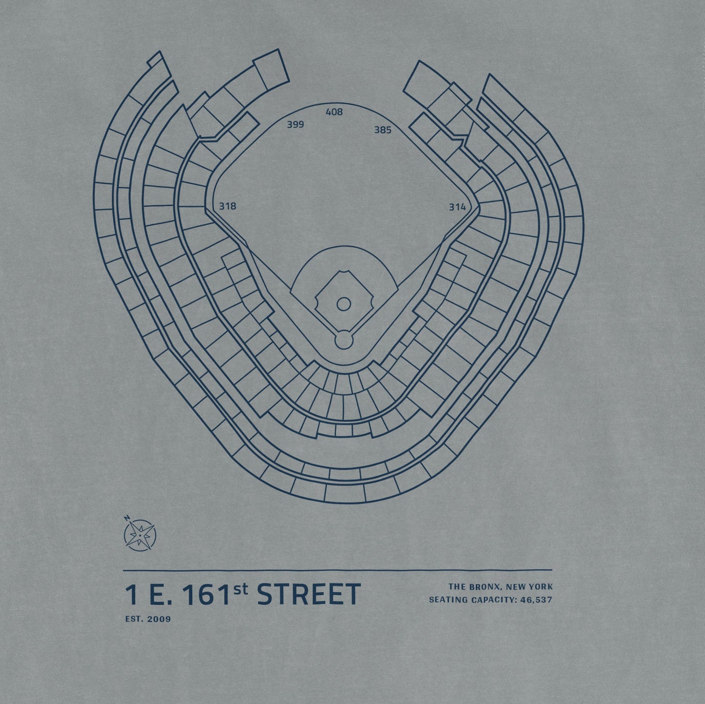 1 E 161st Street - Stadium Collection | Comfort Colors Tee