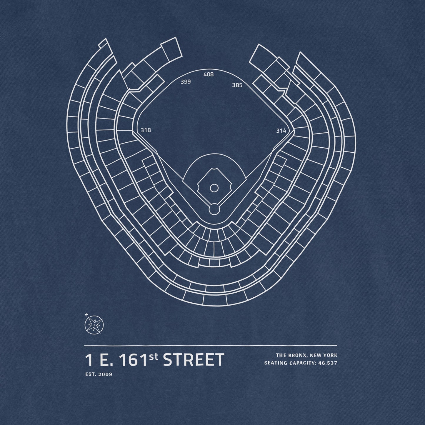1 E 161st Street - Stadium Collection | Comfort Colors Tee