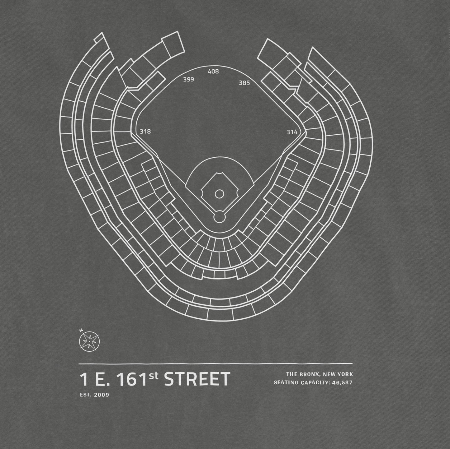 1 E 161st Street - Stadium Collection | Comfort Colors Tee