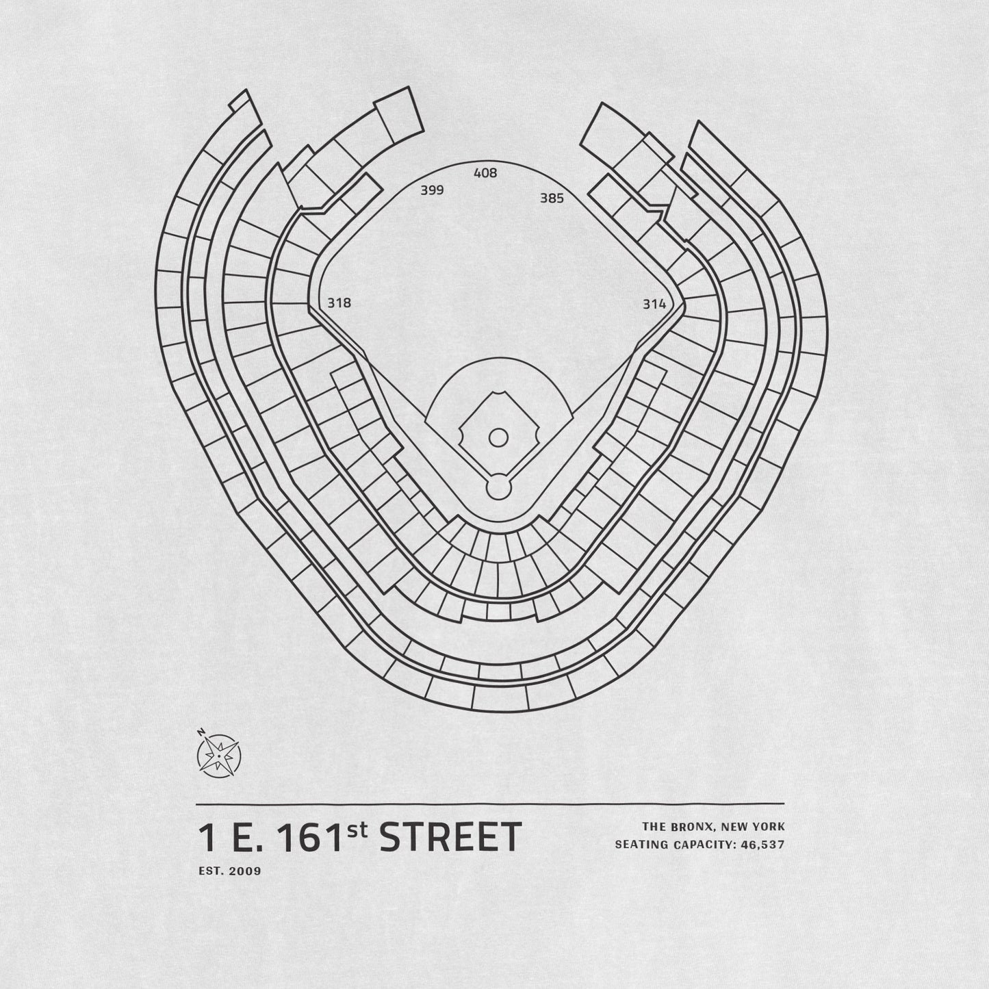 1 E 161st Street - Stadium Collection | Comfort Colors Tee