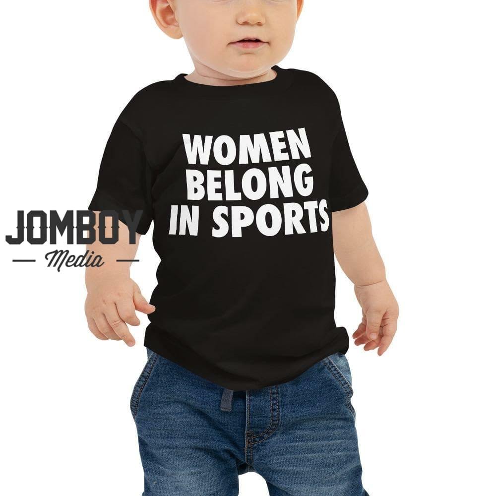 Women Belong In Sports | Baby Tee - Jomboy Media