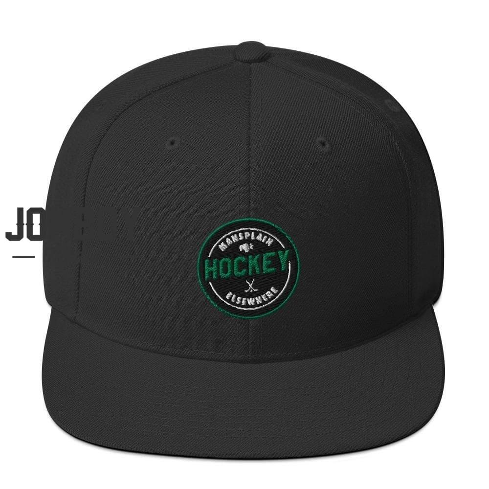 Mansplain Hockey Elsewhere | Snapback Hat - Jomboy Media
