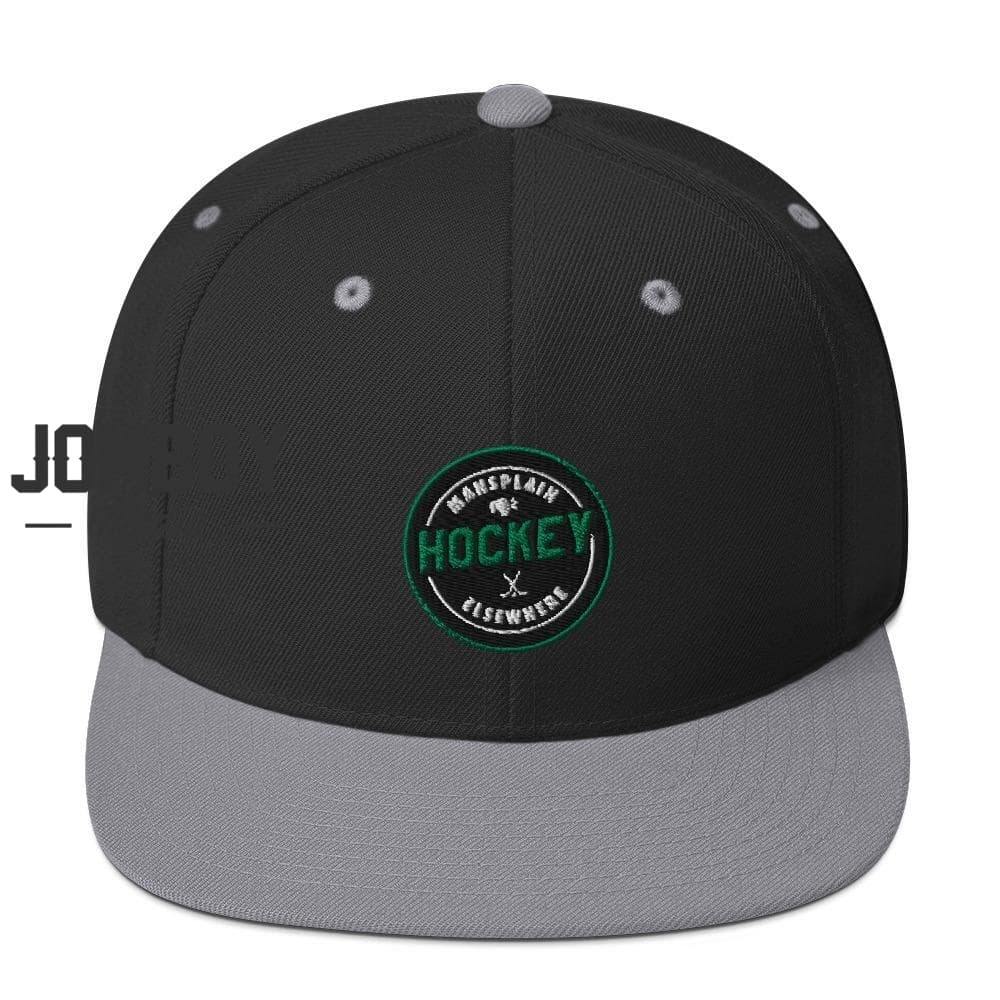Mansplain Hockey Elsewhere | Snapback Hat - Jomboy Media