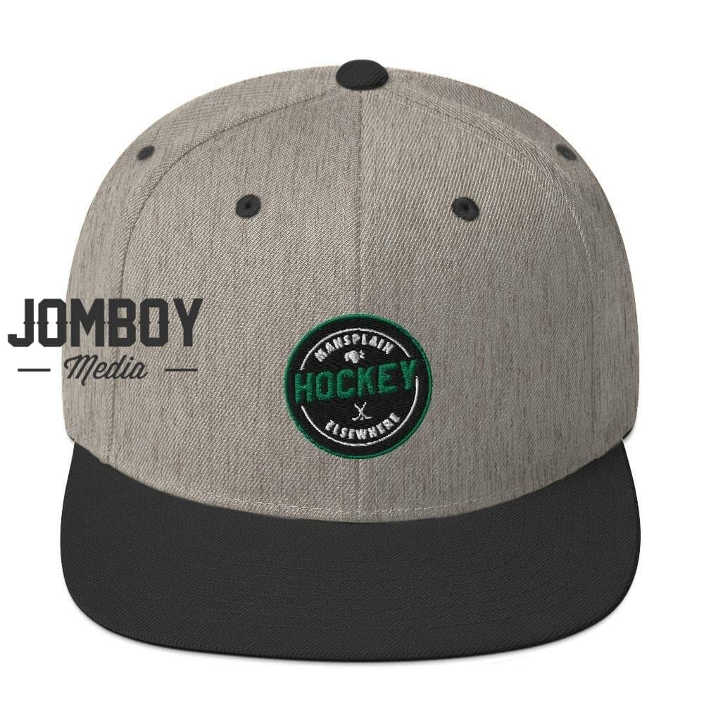 Mansplain Hockey Elsewhere | Snapback Hat - Jomboy Media