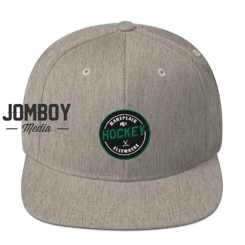 Mansplain Hockey Elsewhere | Snapback Hat - Jomboy Media