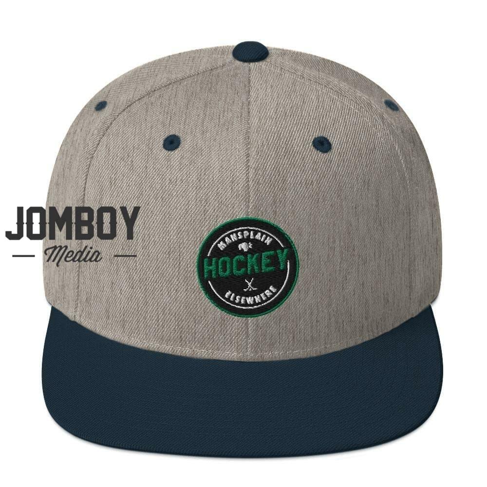 Mansplain Hockey Elsewhere | Snapback Hat - Jomboy Media