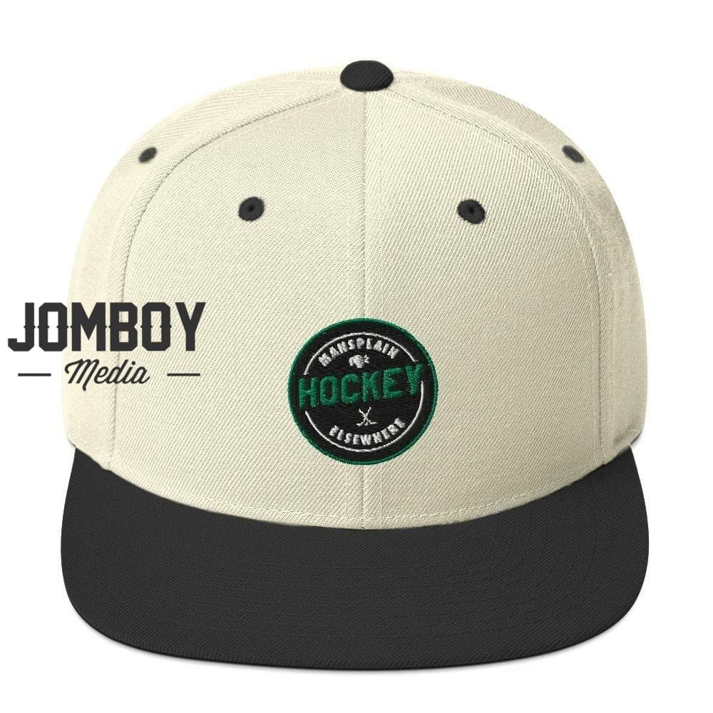 Mansplain Hockey Elsewhere | Snapback Hat - Jomboy Media