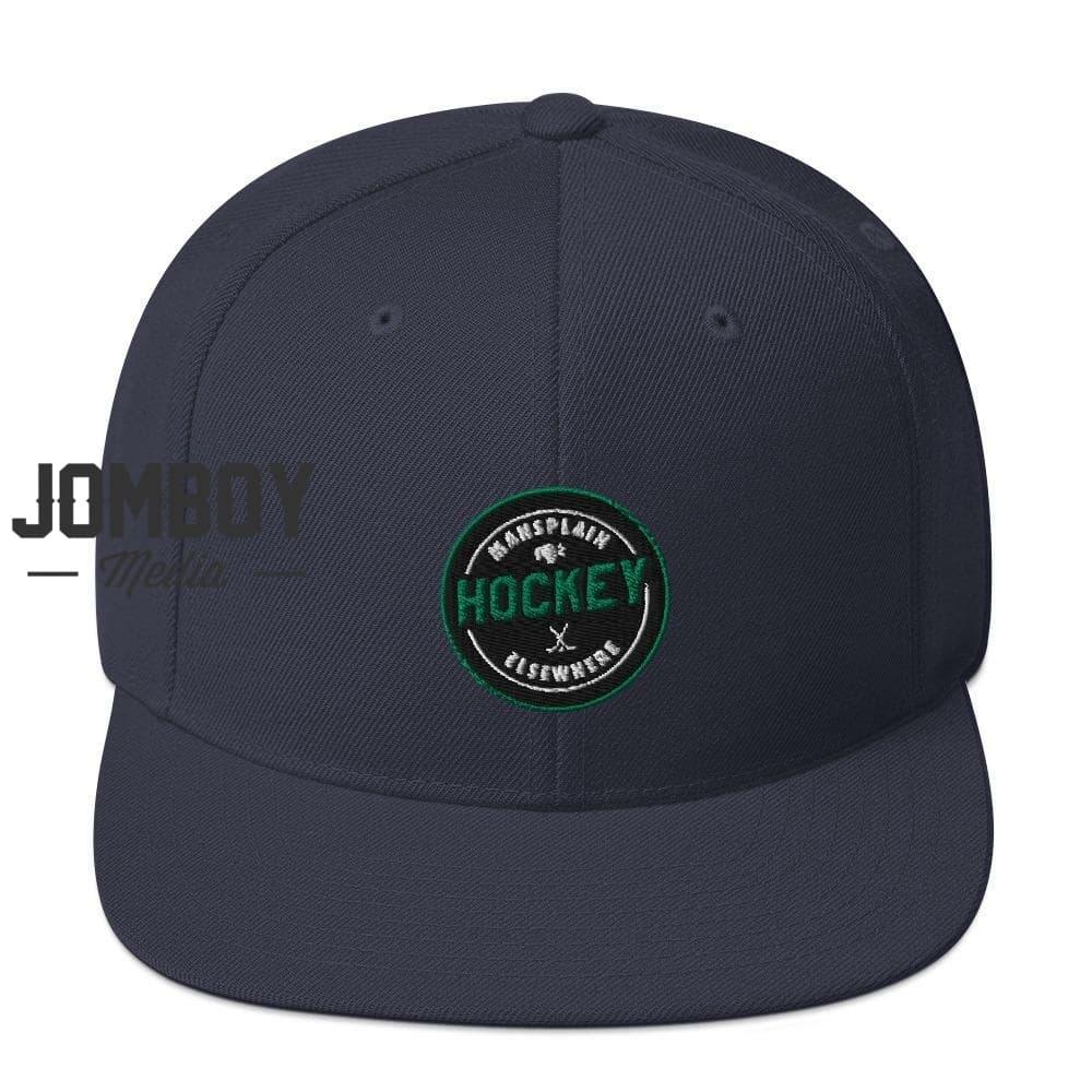 Mansplain Hockey Elsewhere | Snapback Hat - Jomboy Media
