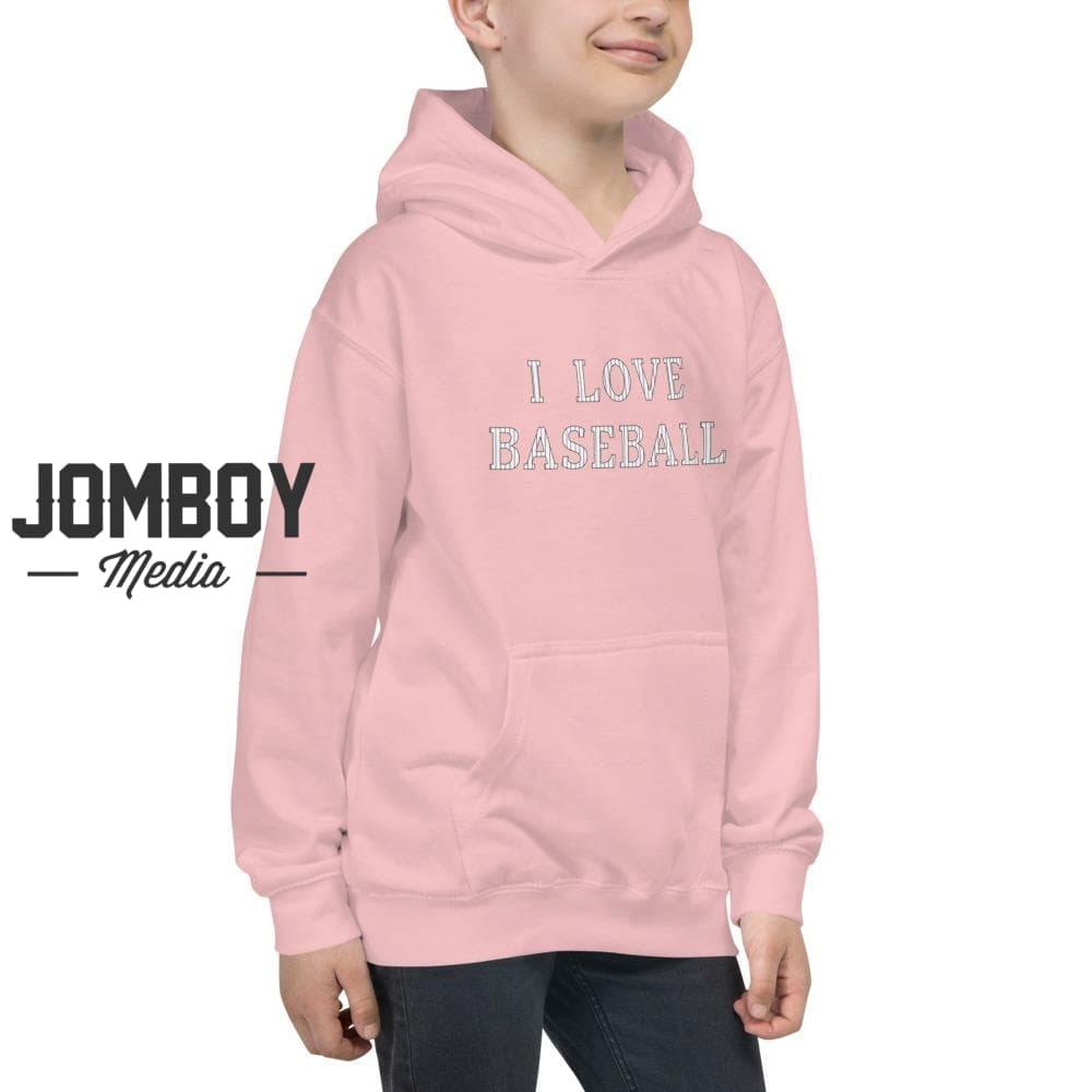 I Love Baseball | Youth Hoodie - Jomboy Media