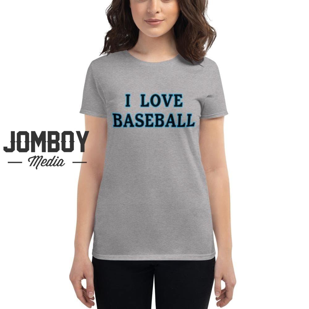I Love Baseball | Miami | Women's T-Shirt | Jomboy Media Caribbean Blue / L