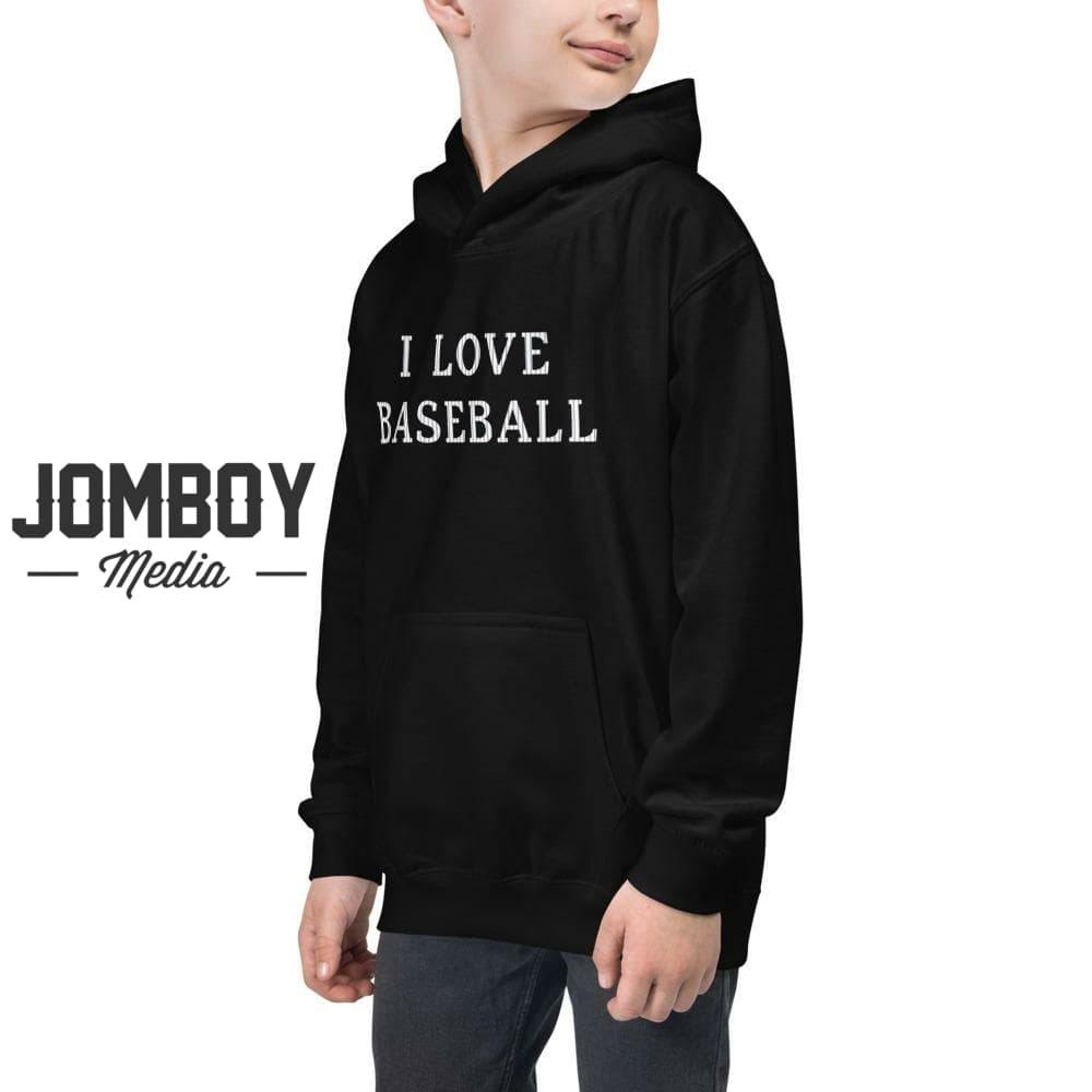 I Love Baseball | Youth Hoodie - Jomboy Media