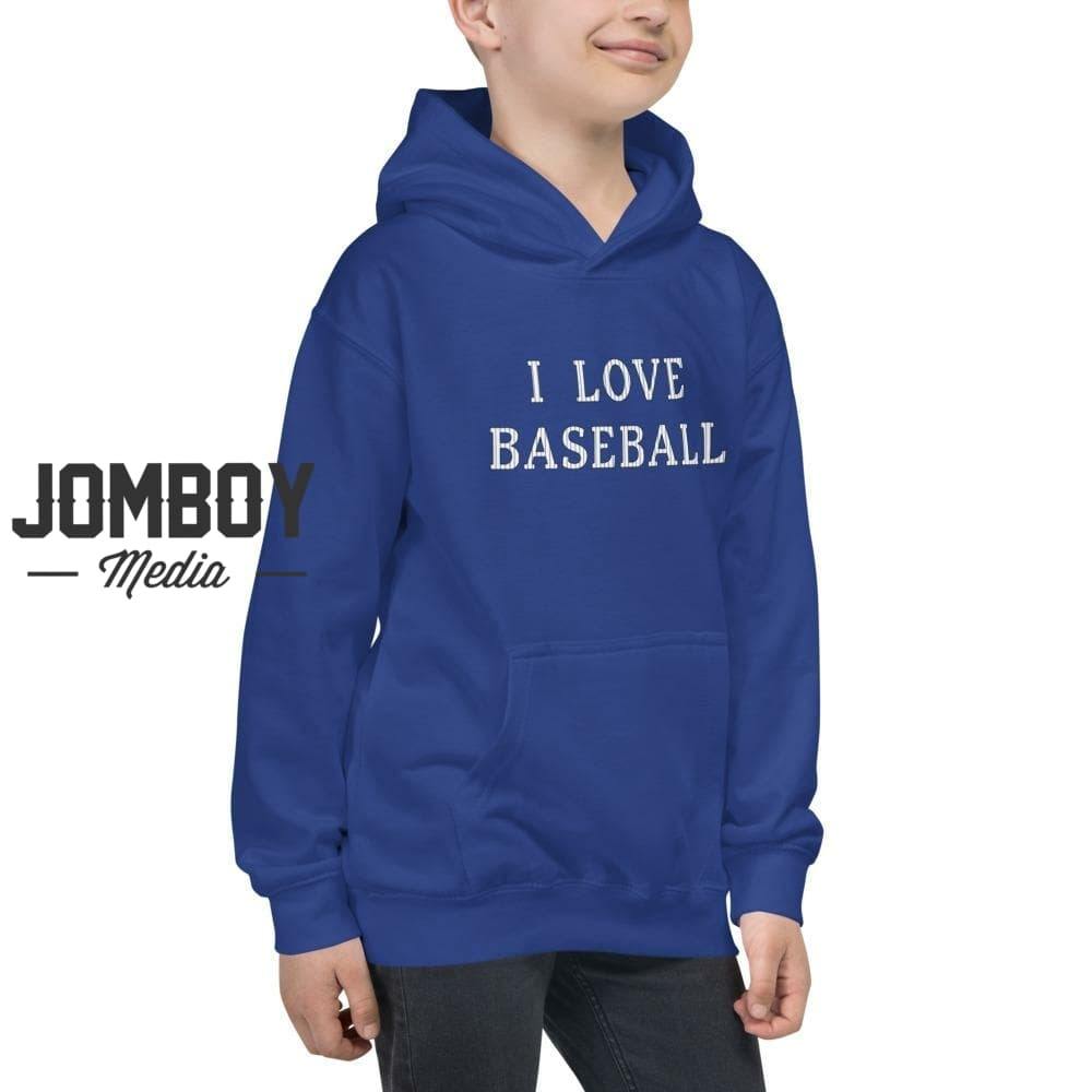 I Love Baseball | Youth Hoodie - Jomboy Media