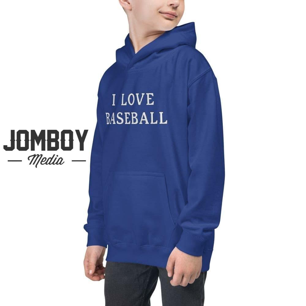 I Love Baseball | Youth Hoodie - Jomboy Media