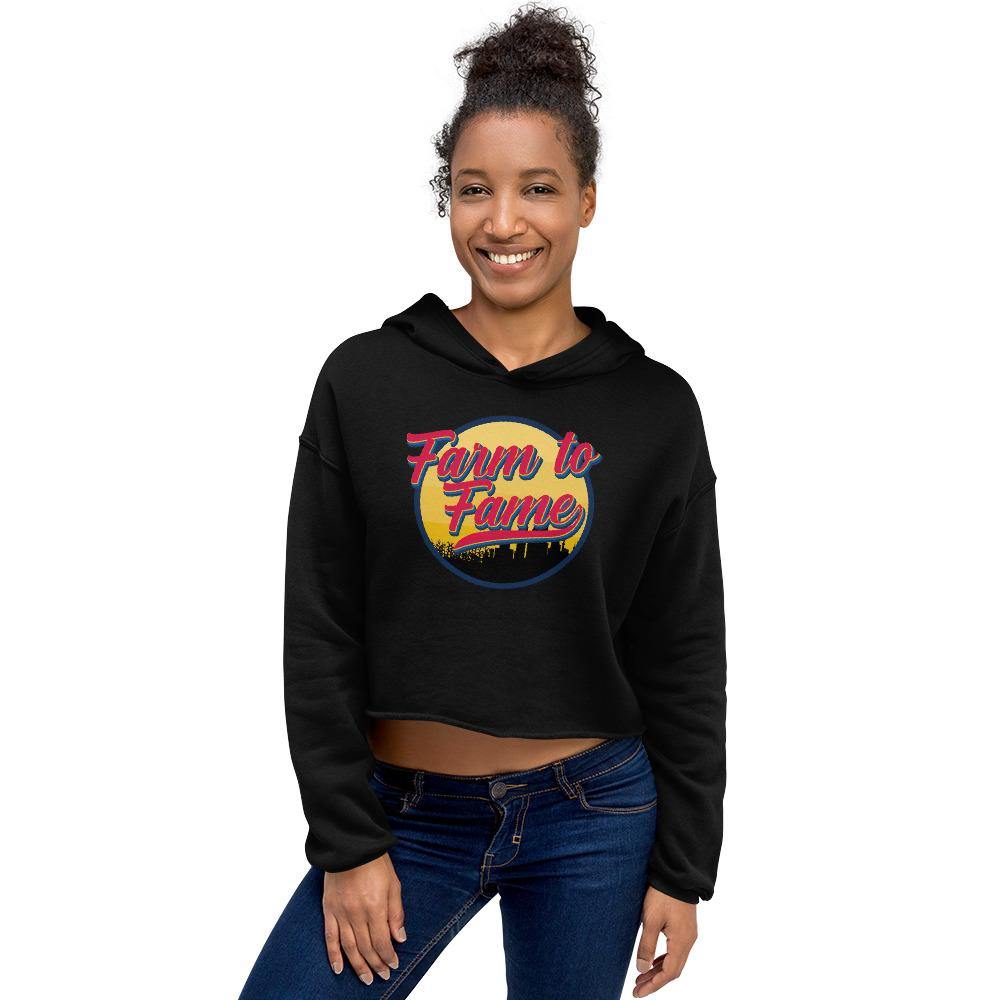 Farm To Fame Logo | Crop Hoodie - Jomboy Media