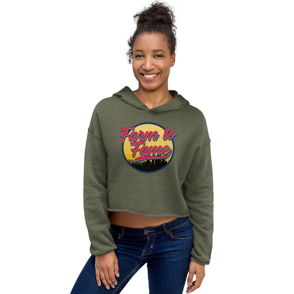 Farm To Fame Logo | Crop Hoodie - Jomboy Media