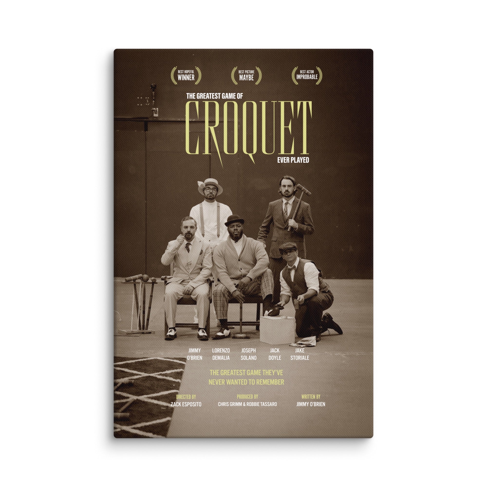 The Greatest Game of Croquet Ever Played — Signed, Limited-edition Canvas Print