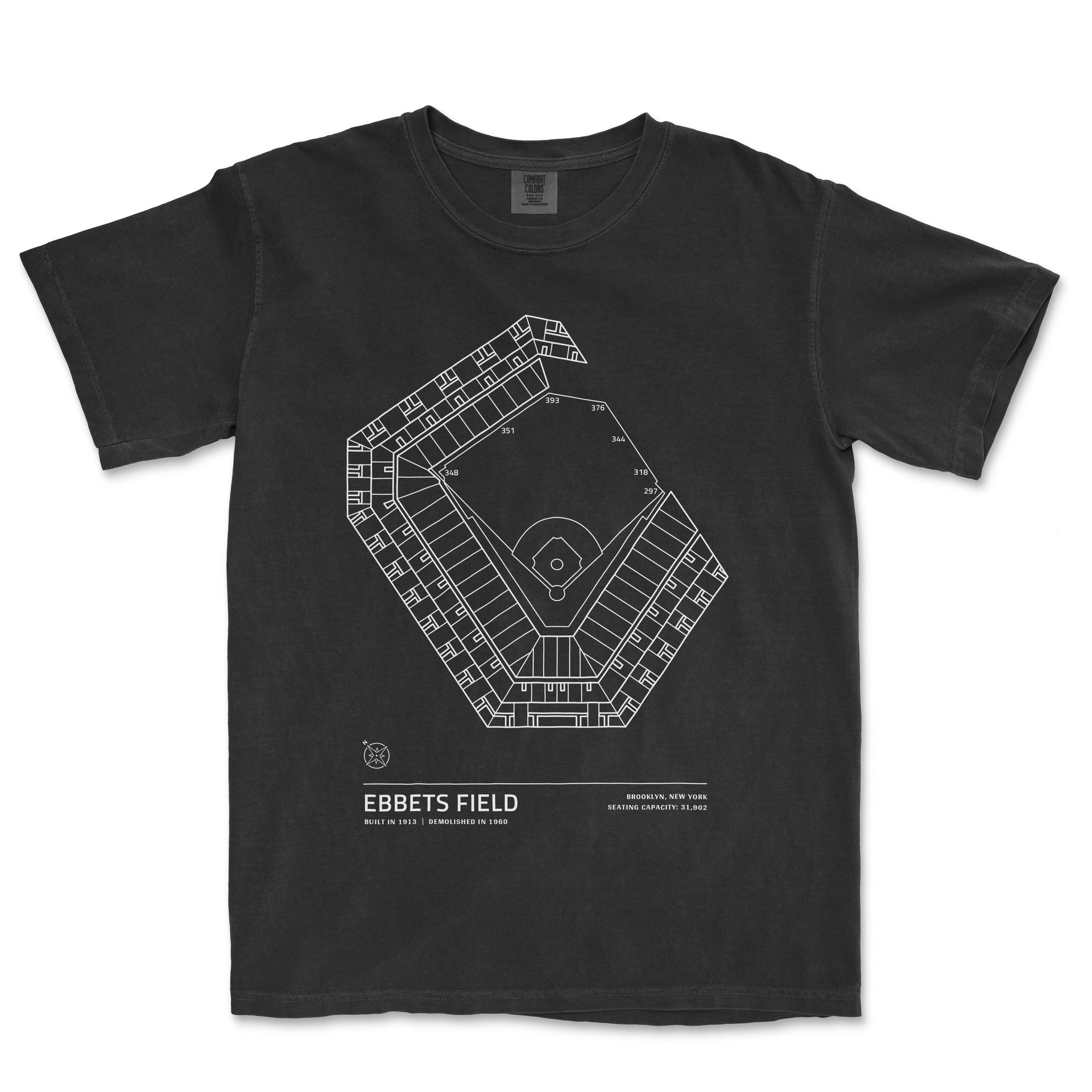 Ebbets Field Stadium Collection Comfort Colors Tee Fade