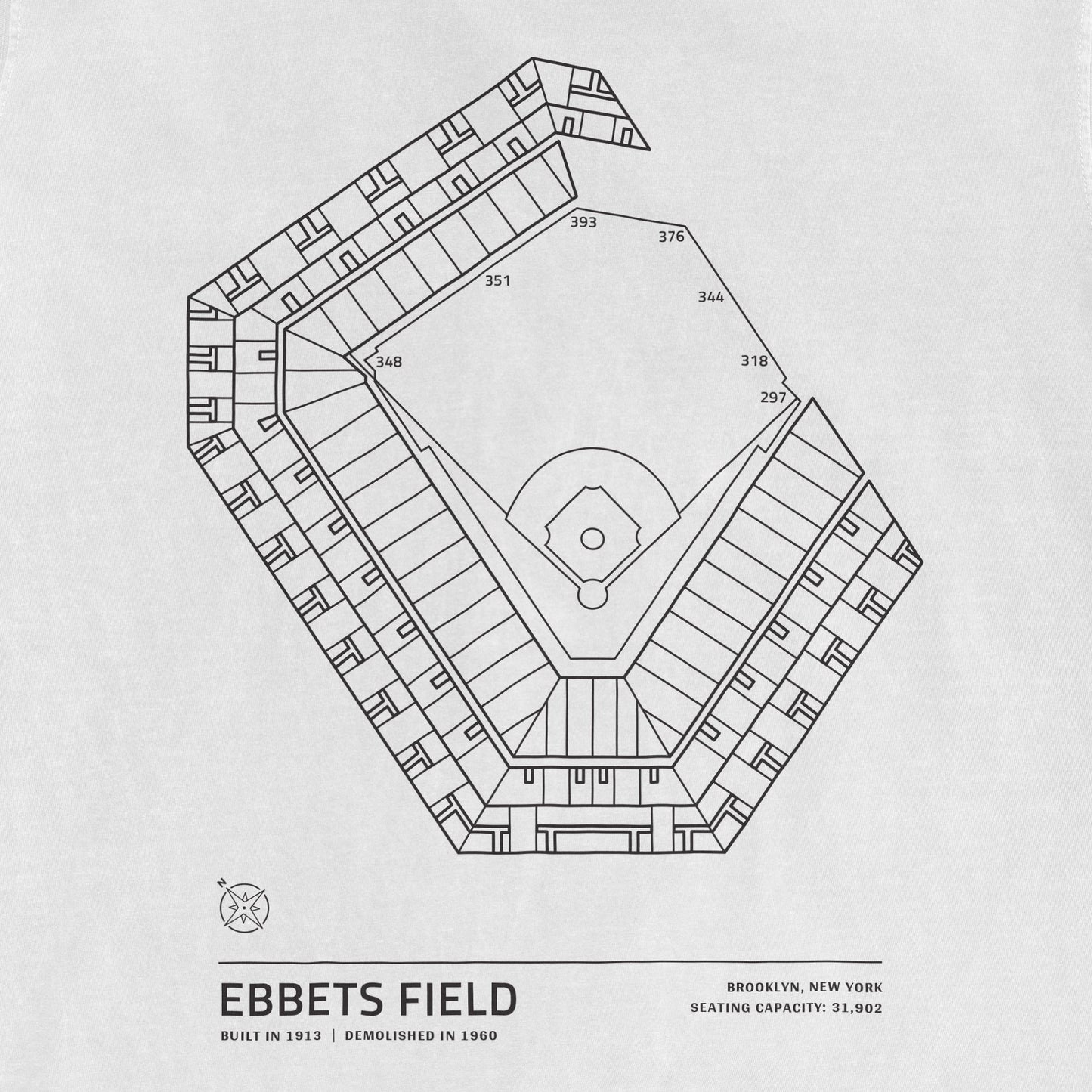 Ebbets Field - Stadium Collection | Comfort Colors® Vintage Tee