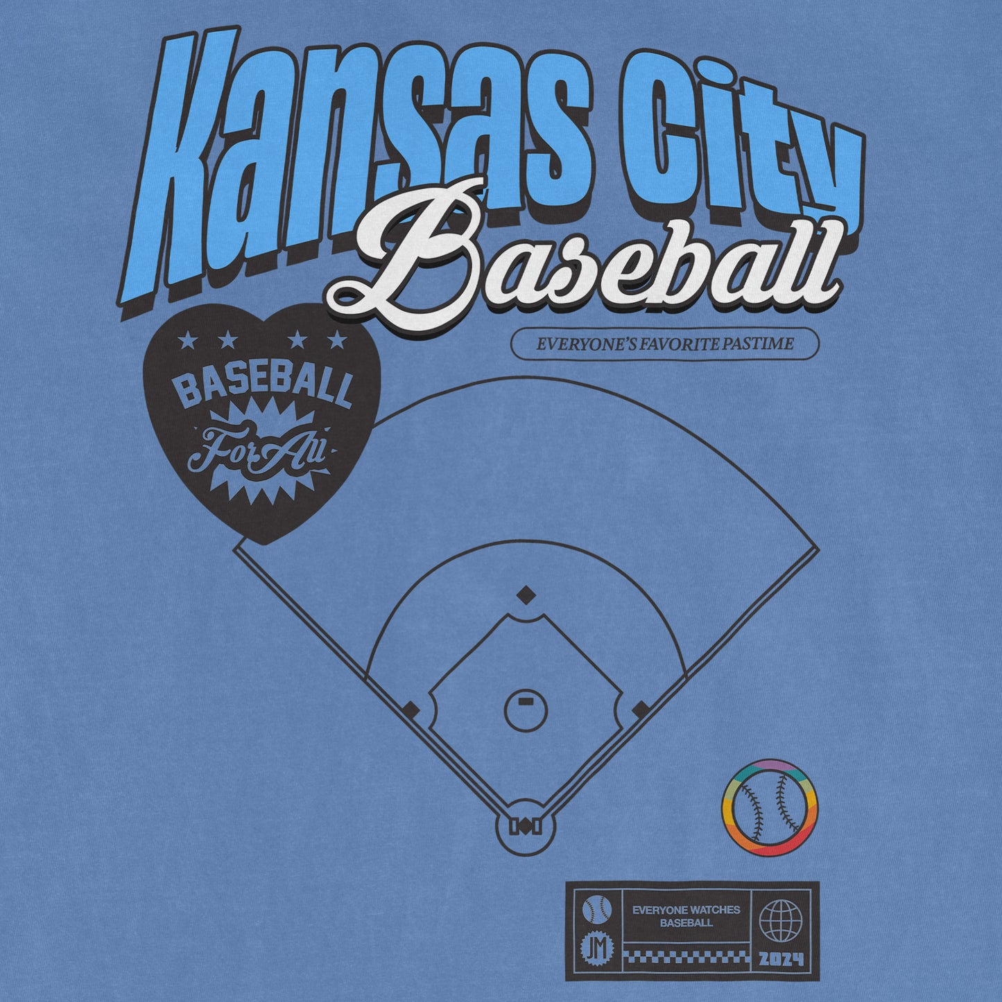 KANSAS CITY BASEBALL PRIDE | Comfort Colors Vintage Tee