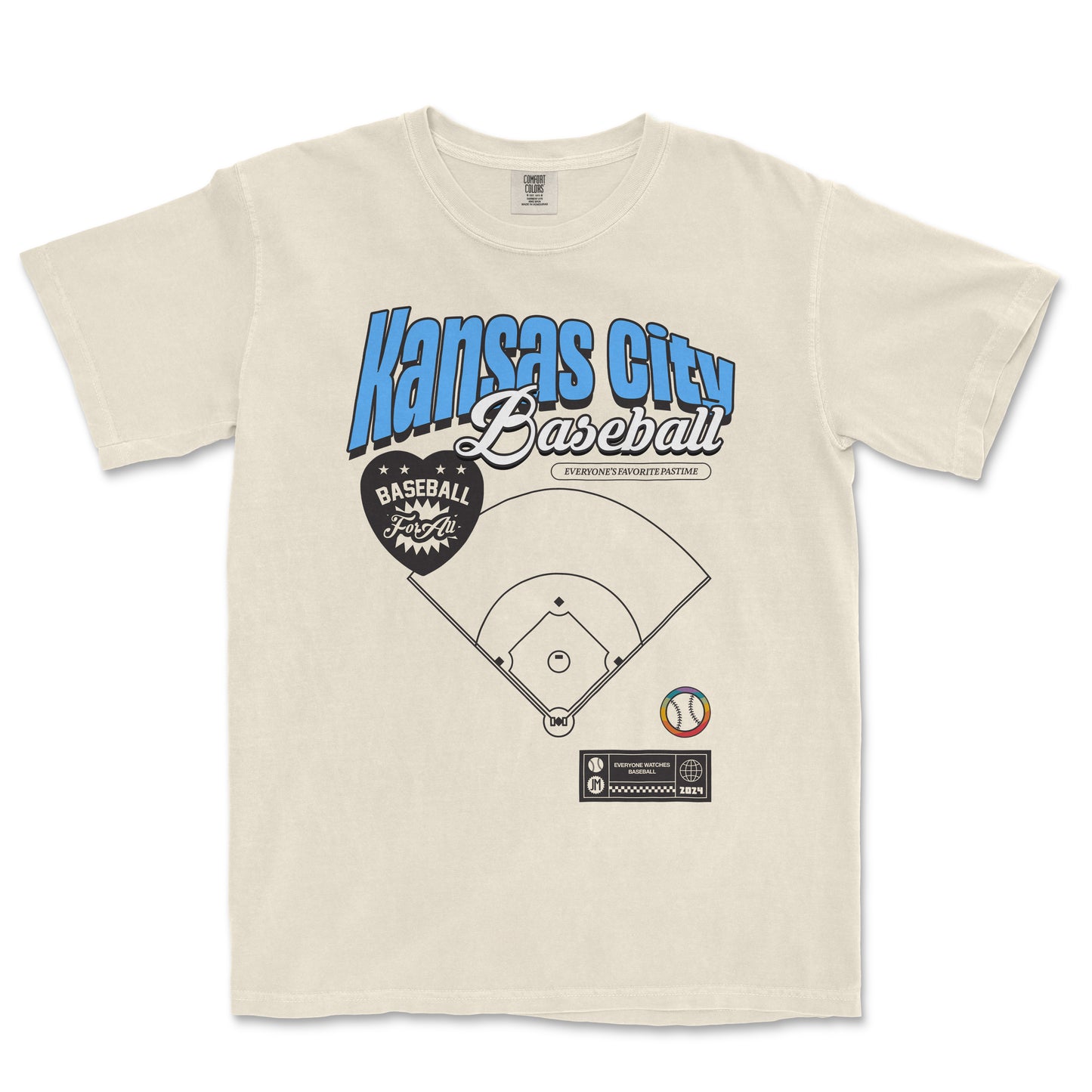 KANSAS CITY BASEBALL PRIDE | Comfort Colors Vintage Tee