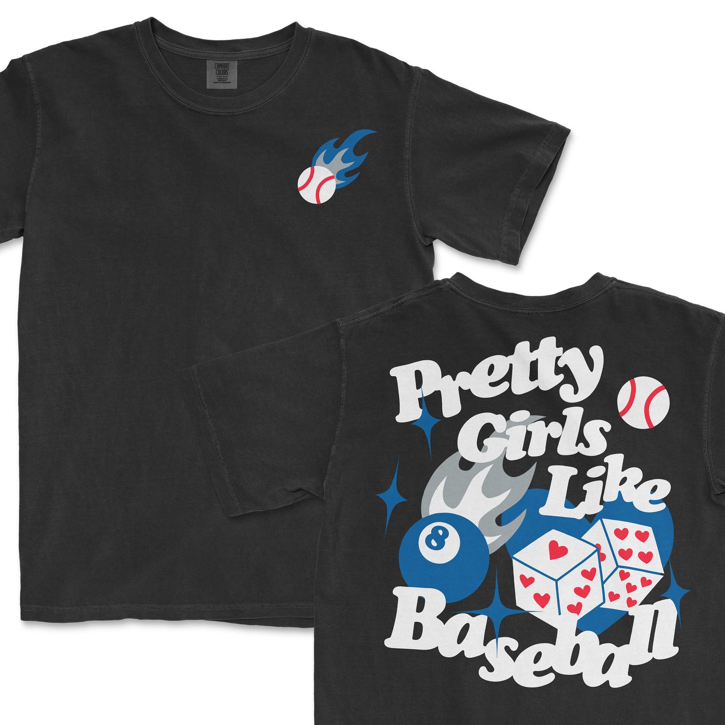 Pretty Girls Like Baseball [LAD] | Comfort Colors Tee