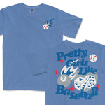 Pretty Girls Like Baseball [LAD] | Comfort Colors Tee
