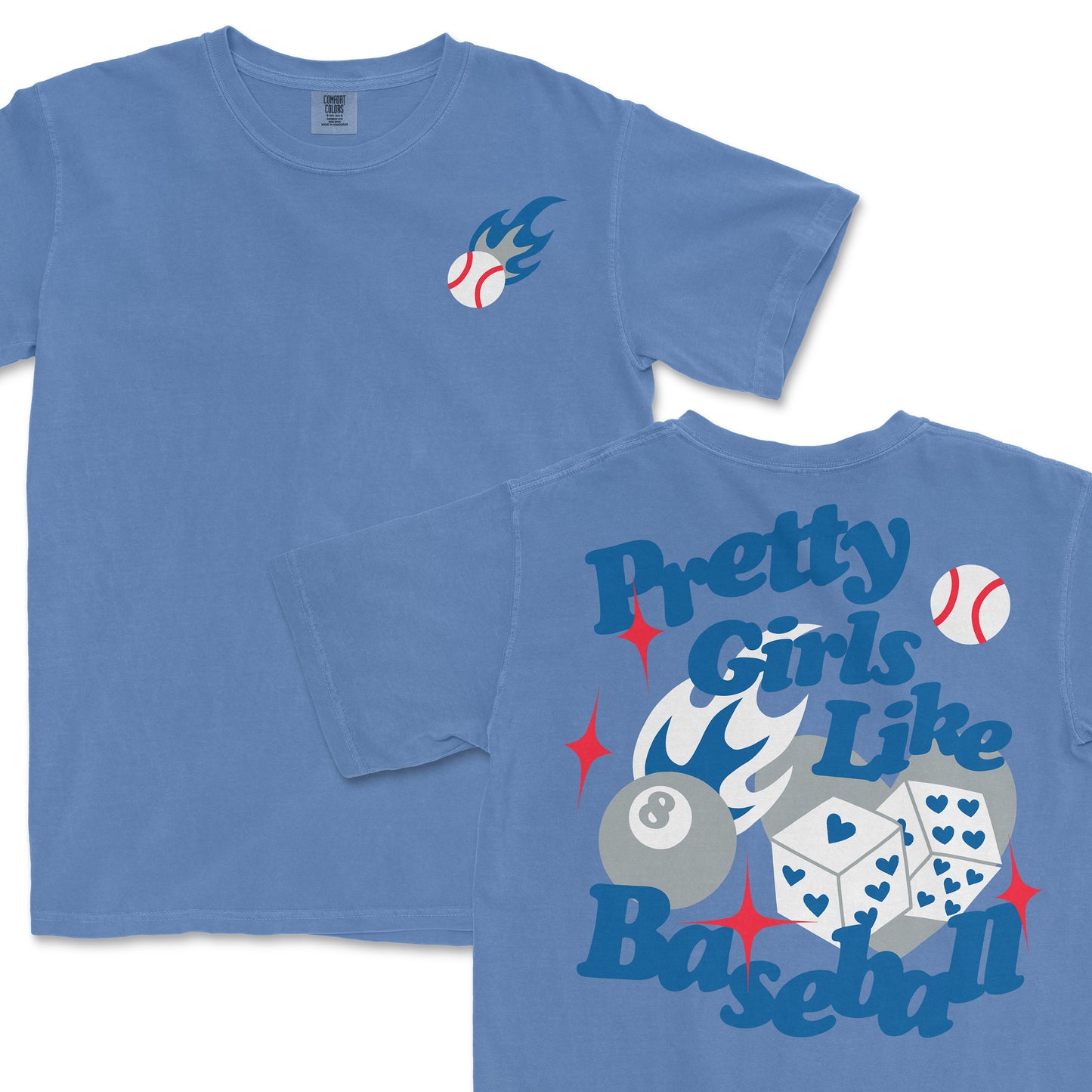 Pretty Girls Like Baseball [LAD] | Comfort Colors Tee