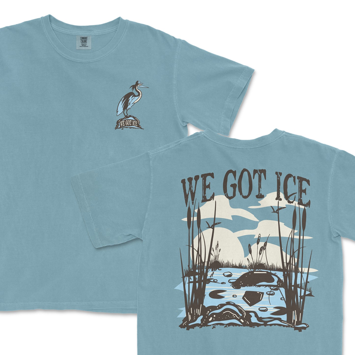 home of the blue heron | comfort colors tee