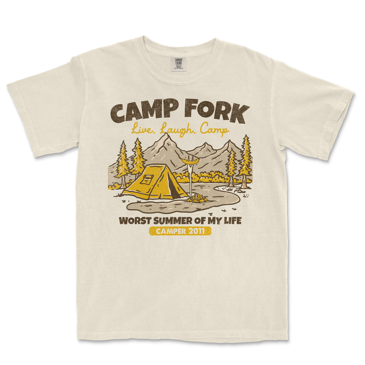 Camp Fork Summer Camp | Comfort Colors Vintage Tee