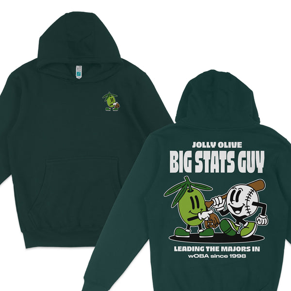 未使用品　8yards Nakawata BIG HOODIE 2XL Big Stats Guy Hoodie | Jolly Olives Collection | Premium 50/50