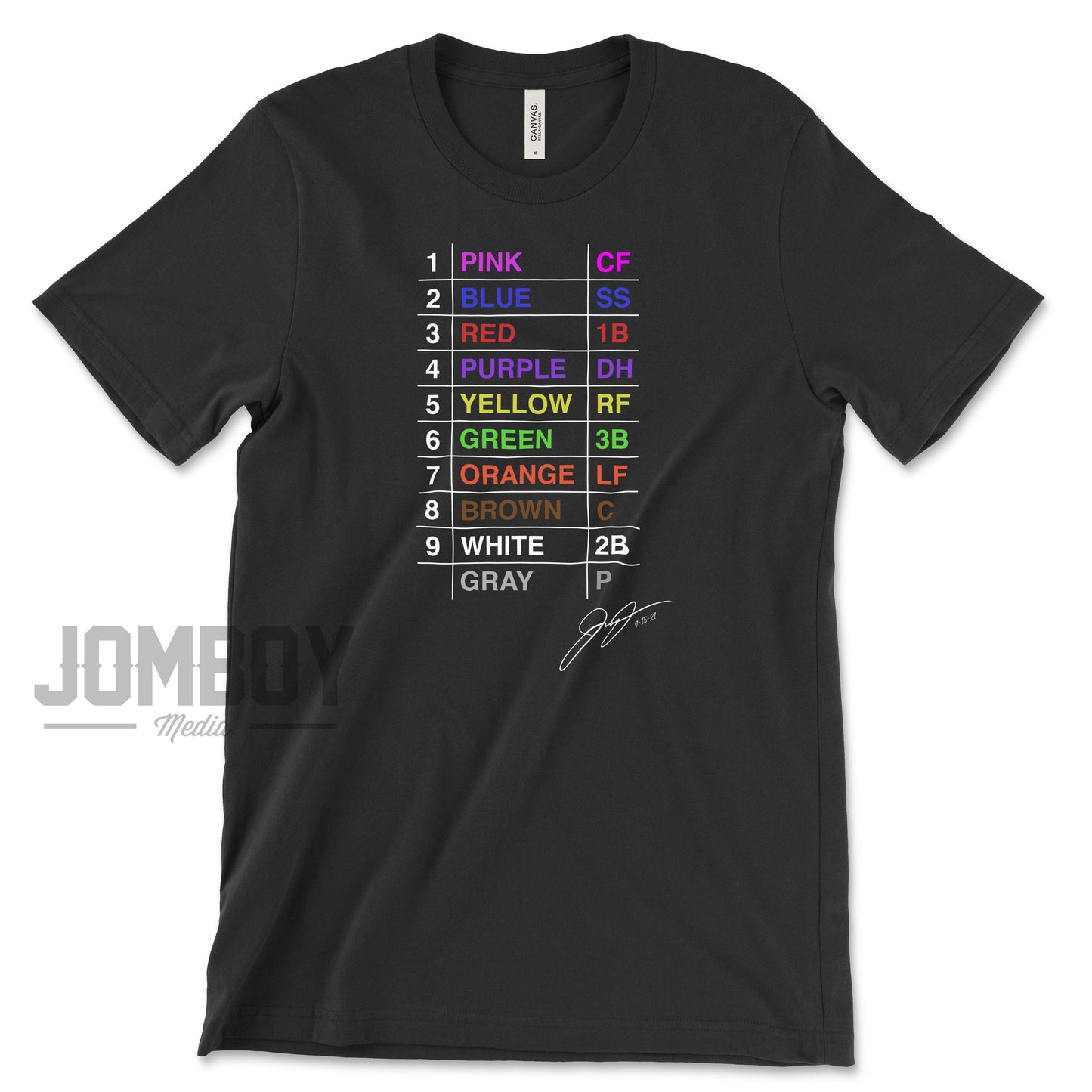 Jimmy's Color Lineup | T-Shirt - Jomboy Media