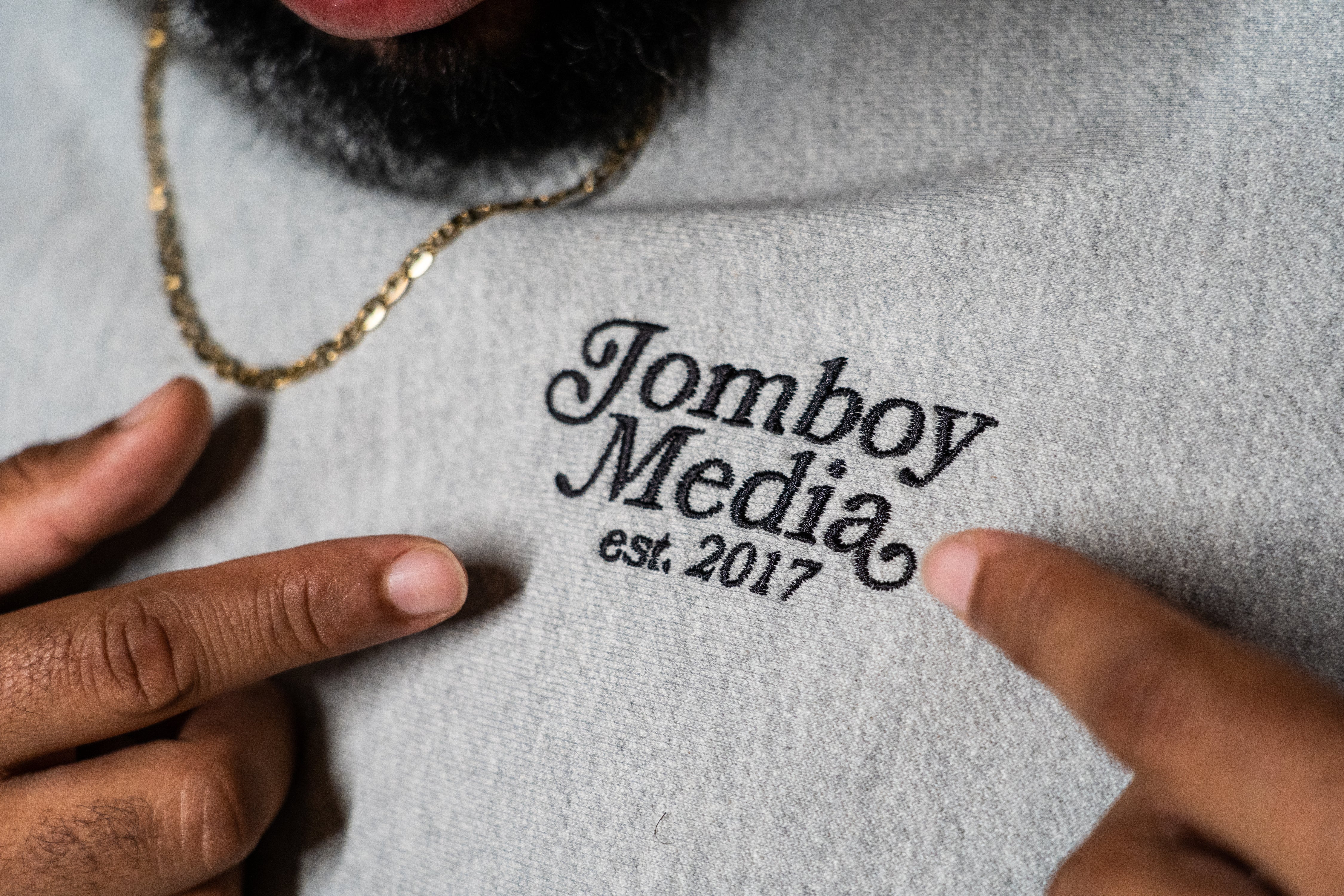 The JM Classic Embroidered Heavy Duty Champion Crewneck Sweatshirt