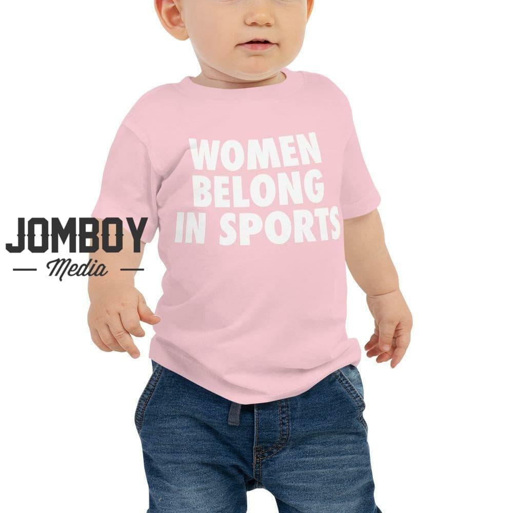 Women Belong In Sports | Baby Tee - Jomboy Media