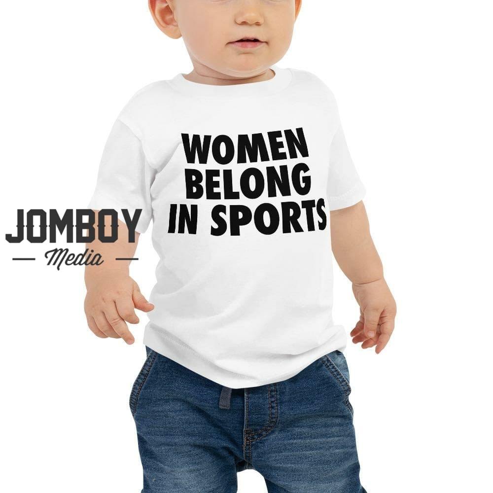 Women Belong In Sports | Baby Tee - Jomboy Media