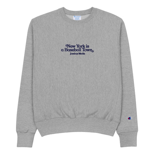 A Baseball Town, NYC | Embroidered Heavy Duty Champion® Crewneck Sweatshirt