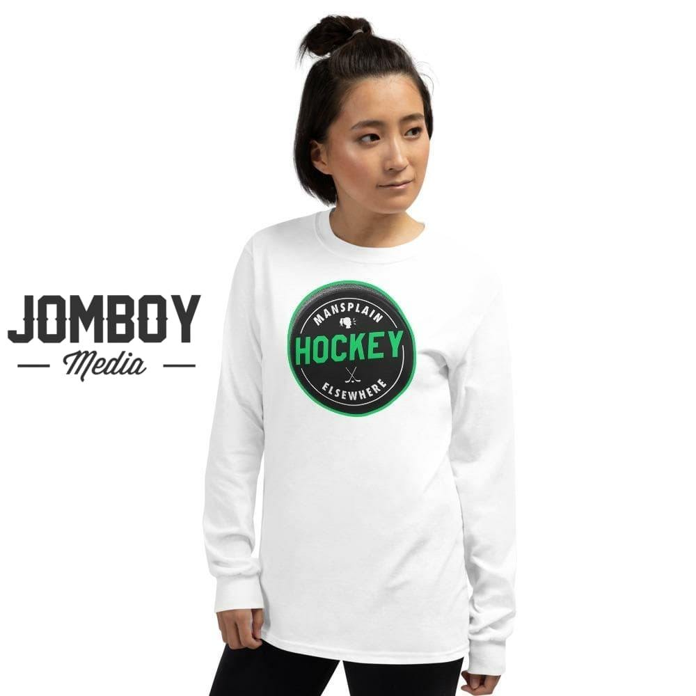 Mansplain Hockey Elsewhere | Long Sleeve Shirt - Jomboy Media