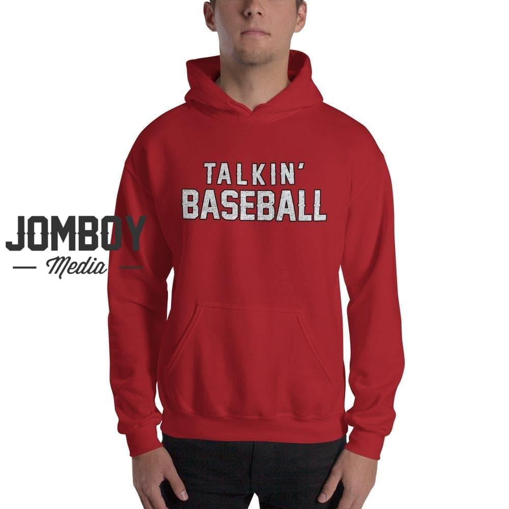 Red on sale baseball hoodie