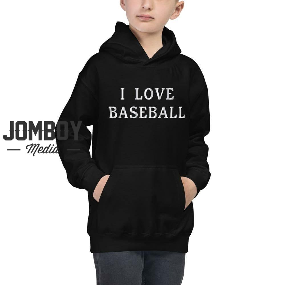I Love Baseball | Youth Hoodie - Jomboy Media