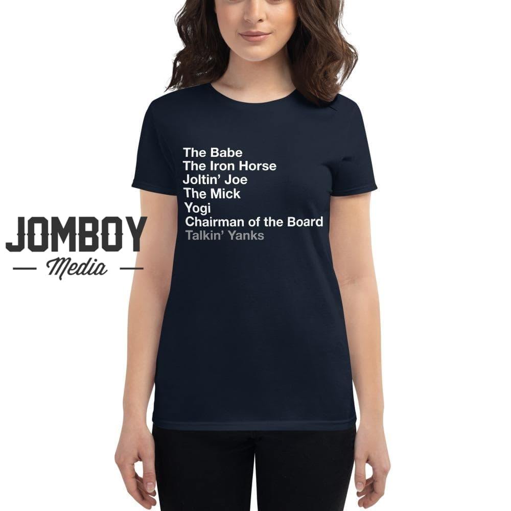 Yankees Legends List | Women's T-Shirt - Jomboy Media