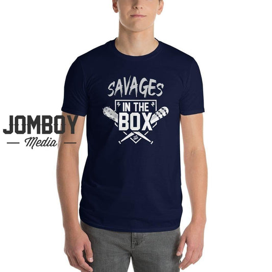 Savages in the box t- shirt baseball mlb yankees Mens Small