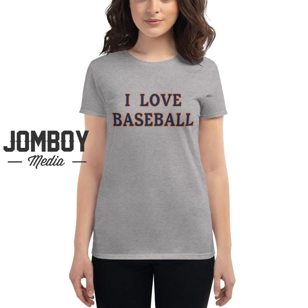 I Love Baseball | Houston | Women's T-Shirt | Houston | Jomboy Media Heather Grey / M