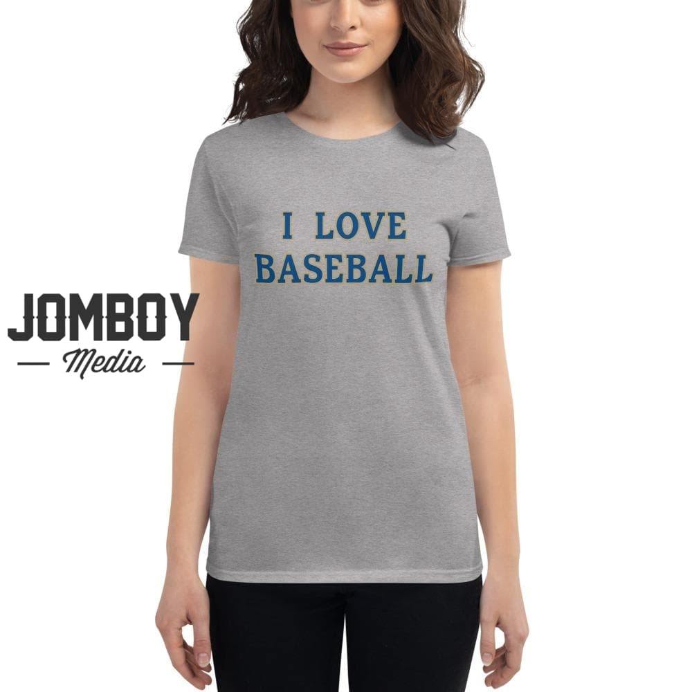 I Love Baseball | Kansas City | Women's T-Shirt | Jomboy Media Heather Grey / L