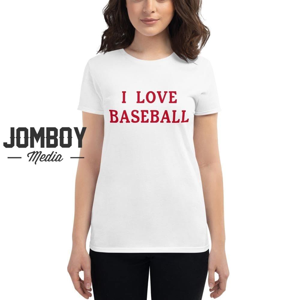 I Love Baseball | Reds | Women's T-Shirt - Jomboy Media