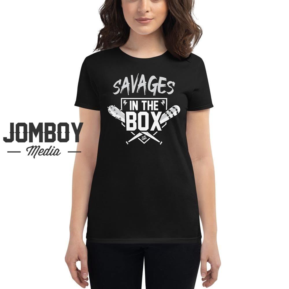 Jomboy Media Savages in The Box | Bats | Women's T-Shirt Navy / S